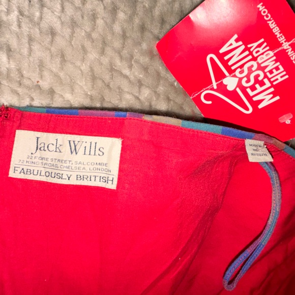 NWT cut multicolor checker JACK WILLS summer sunDRESS size S - Picture 5 of 6